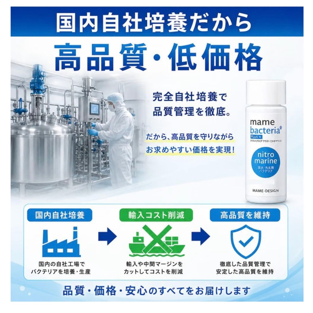 【マメデザイン】マメバクテリアプラス ニトロマリン 200ml